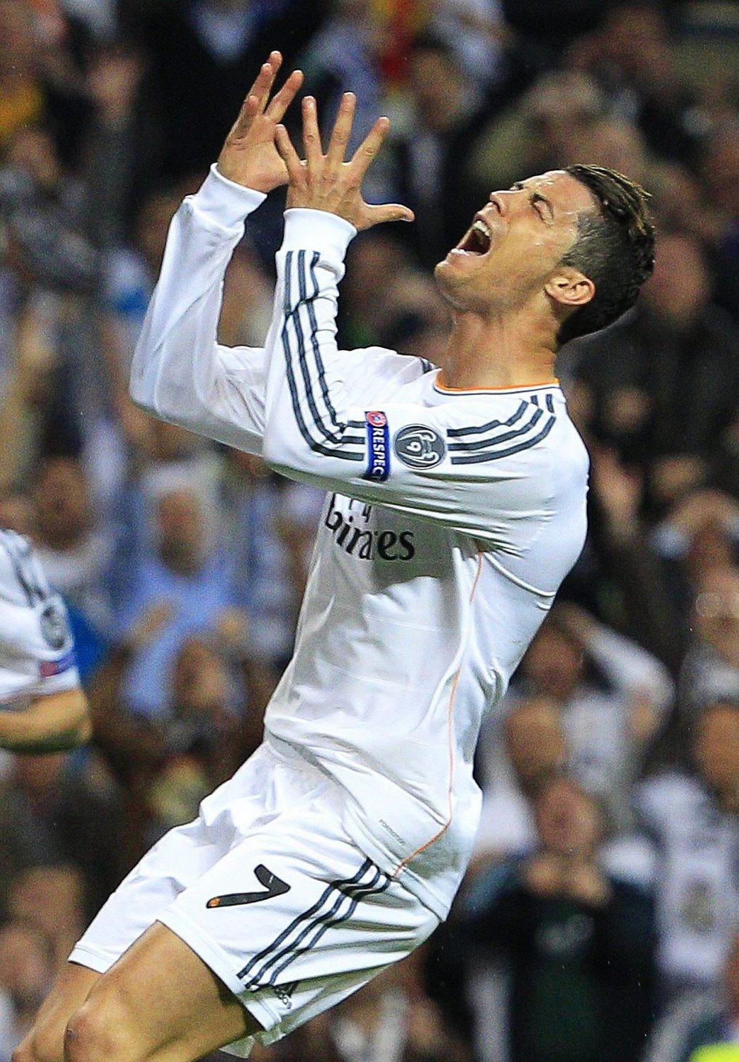 Naštvaný Ronaldo. Kanonýr Realu v momentě, kdy neproměnil jednu ze šancí proti Bayernu v domácím semifinále Ligy mistrů