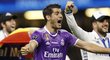 Španělský útočník Alvaro Morata v dresu Realu Madrid, odkud ho koupila Chelsea