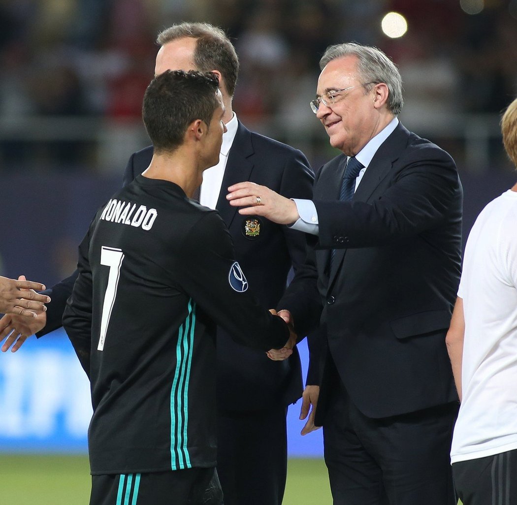 Prezident Realu Florentino Pérez a Cristiano Ronaldo