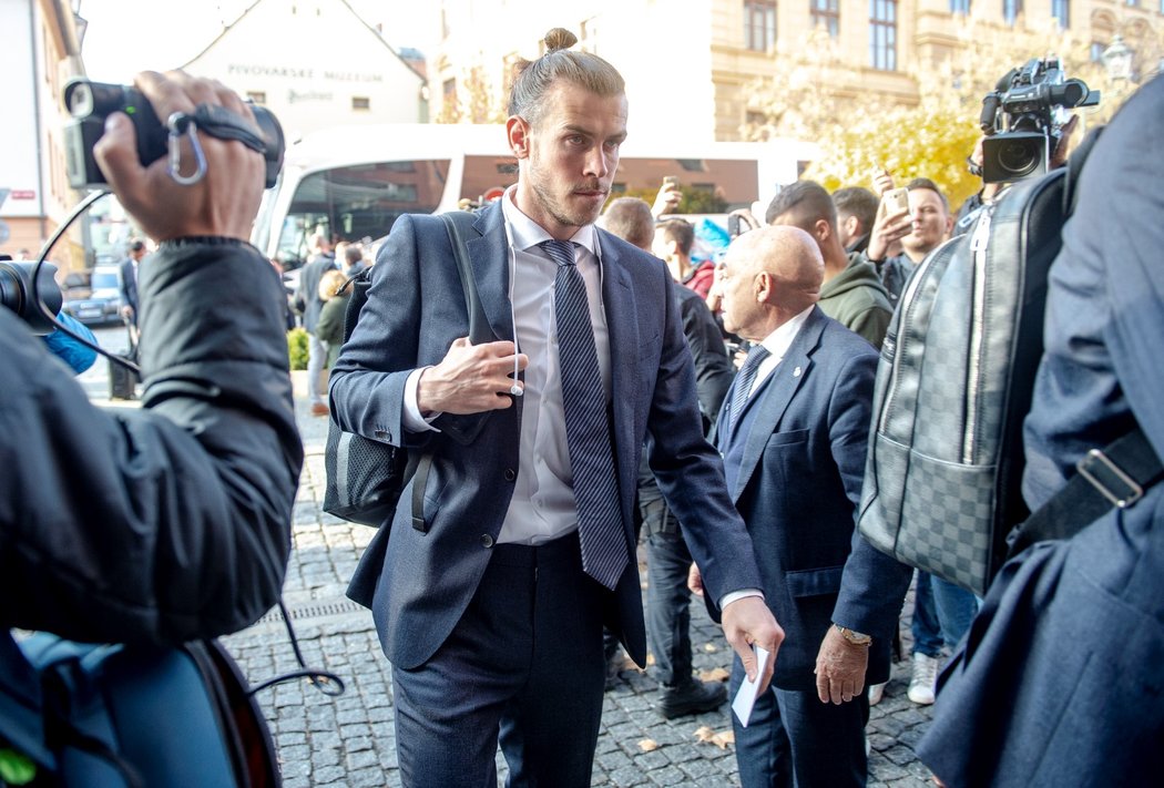 Jedna z největších hvězd Realu Gareth Bale po příjezdu do Plzně