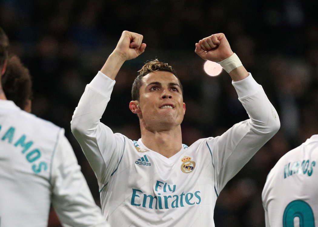 Cristiano Ronaldo v utkání se San Sebastianem, ve kterém vstřelil hattrick