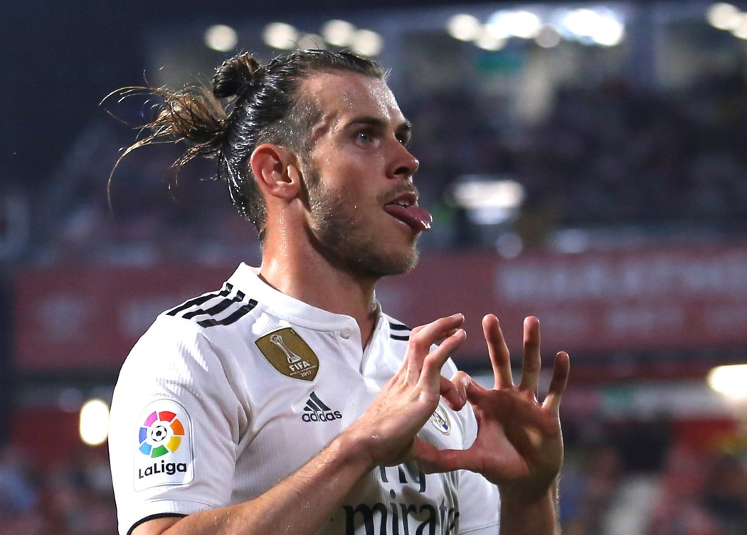 Velšský křídelník Gareth Bale v utkání Realu Madrid s Gironou