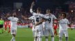 Radost fotbalistů Realu Madrid v utkání proti Gironě