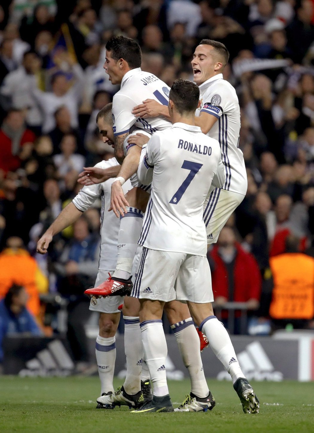 Gólové oslavy hráčů Realu Madrid