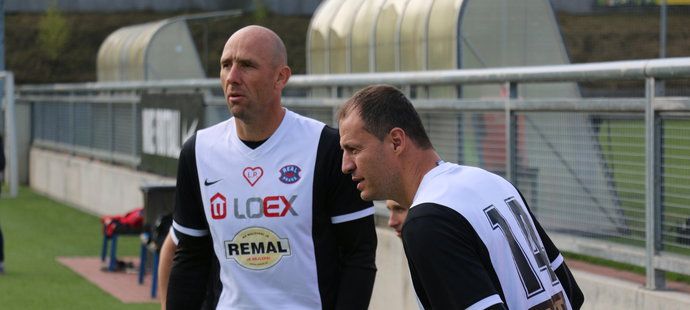 Bývalý český reprezentant Jan Koller nastoupil za fotbalový tým osobností Real Top Praha