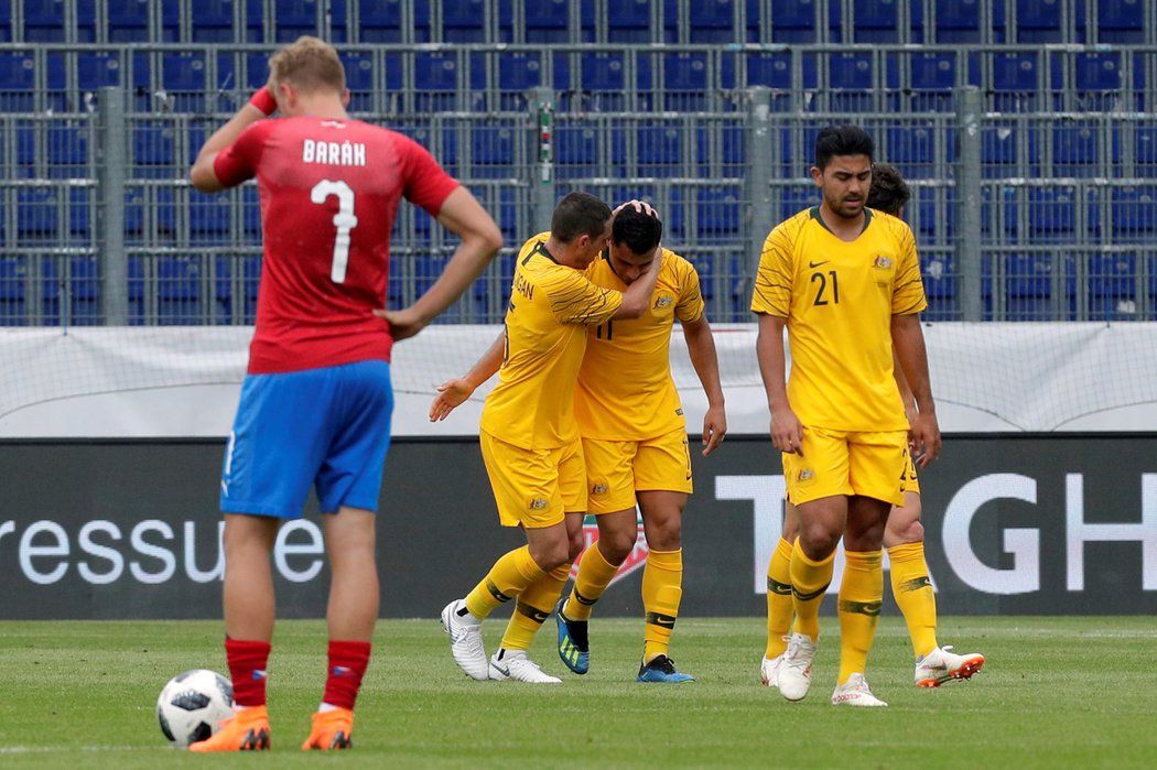 Australané nadělili Čechům čtyři branky a jde o nejvyšší debakl v samostatné historii české reprezentace