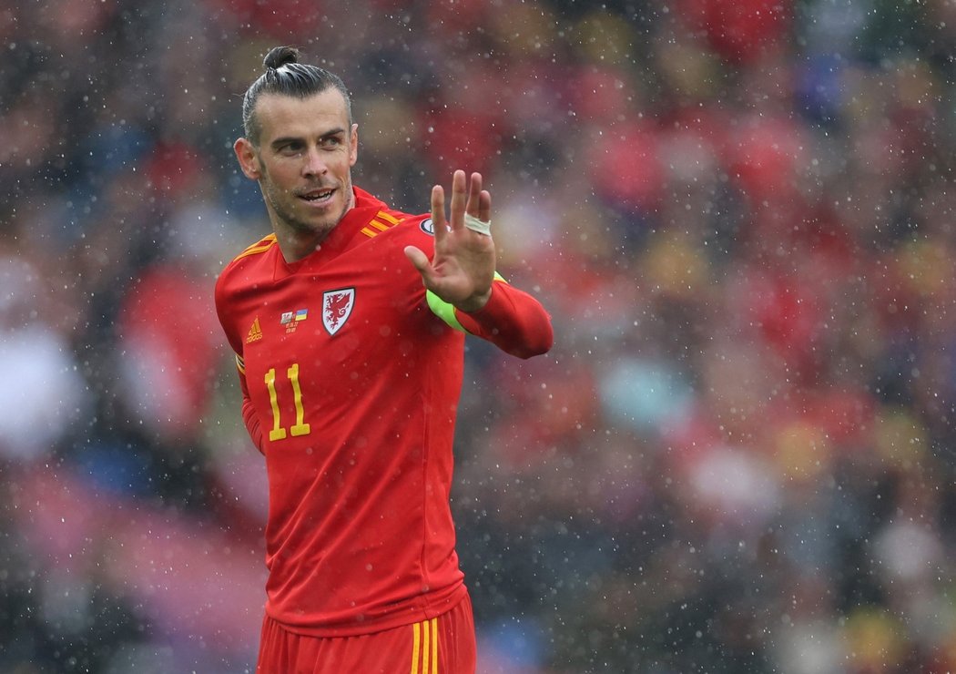 Gareth Bale v barážovém finále o MS proti Ukrajině