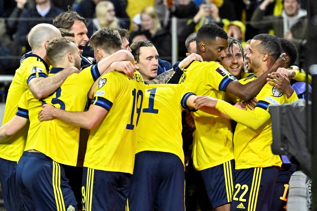 Švédští fotbalisté slaví postup do finále baráže o MS po výhře nad Českem