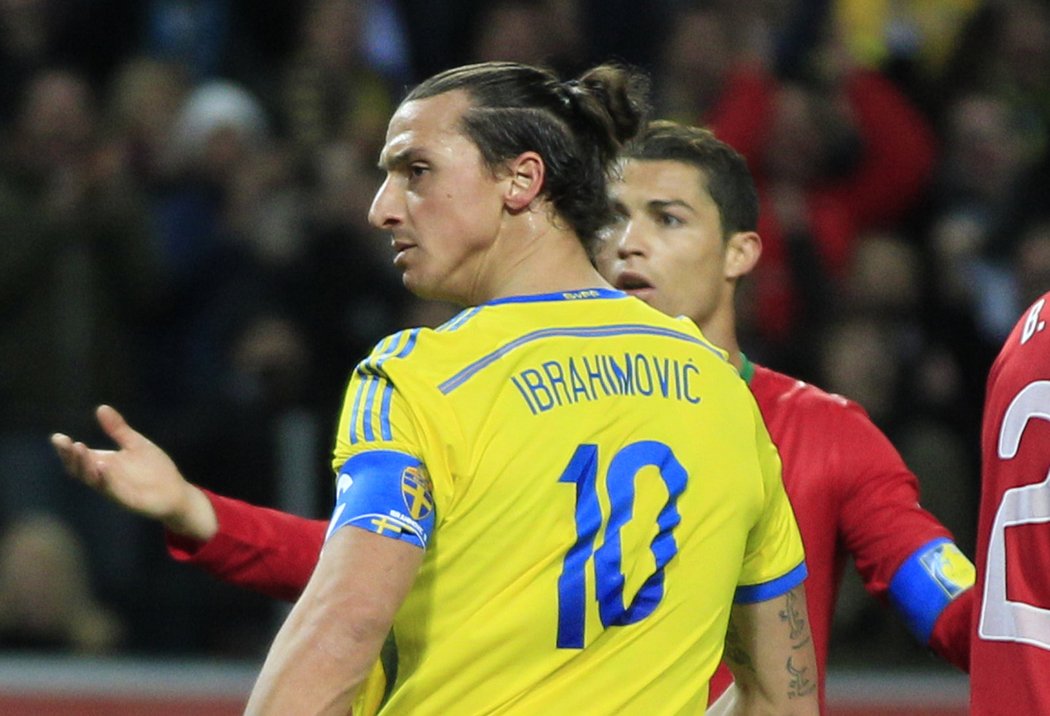 Zlatan Ibrahimovic a Cristiano Ronaldo. Dvě hvězdy předvedly, co umí