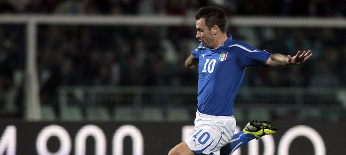 Antonio Cassano v dresu italské fotbalové reprezentace