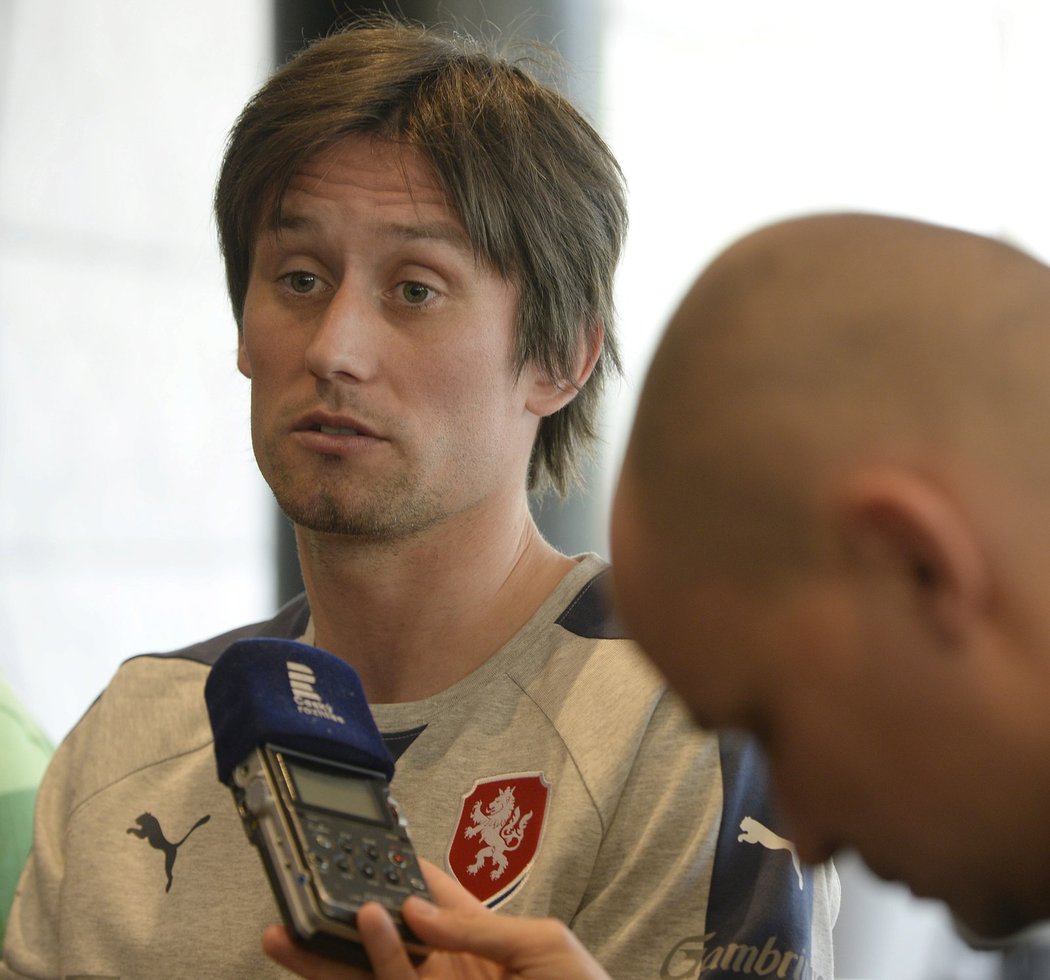 Tomáš Rosický na srazu české fotbalové reprezentace