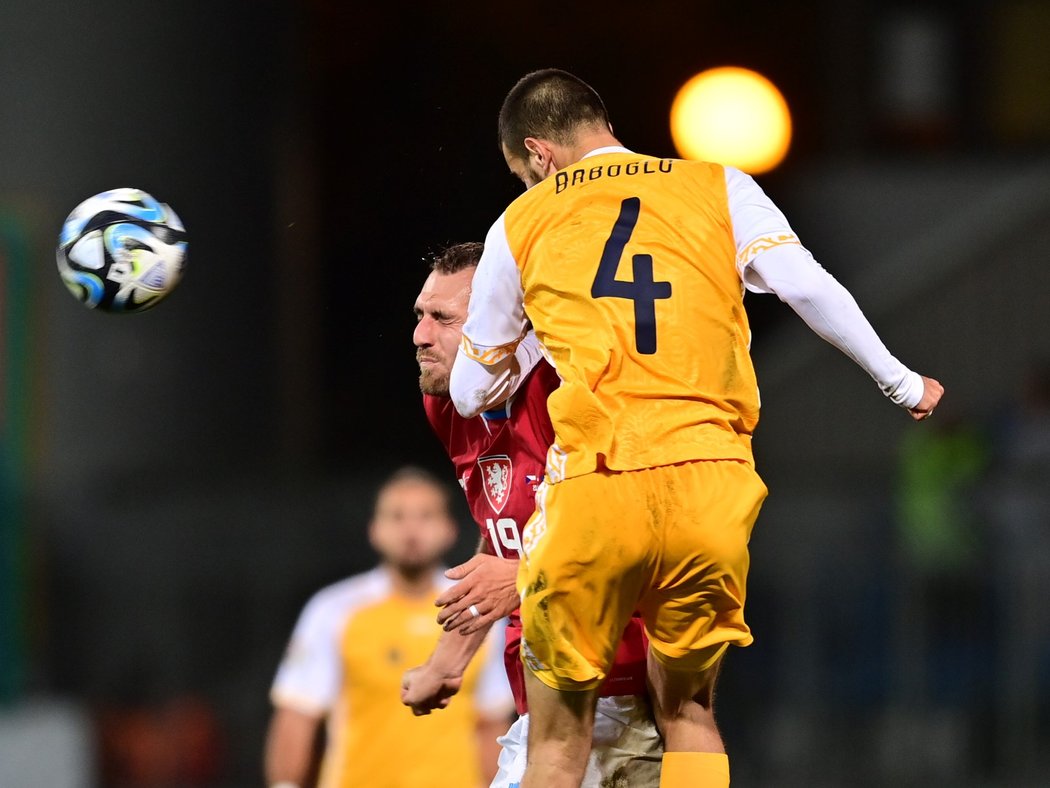 Moldavsko v zápase proti Česku dohrávalo bez vyloučeného Vladyslava Babogla