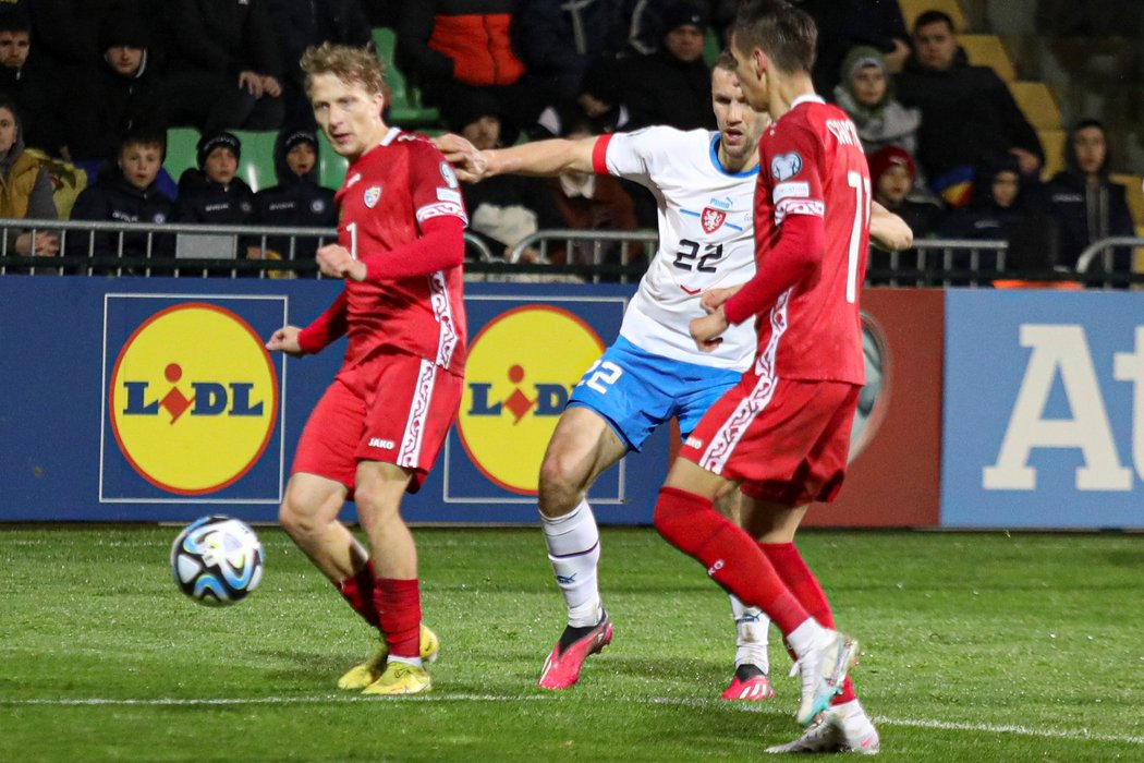 Češi nedokázali dát gól a v Moldavsku remizovali 0:0