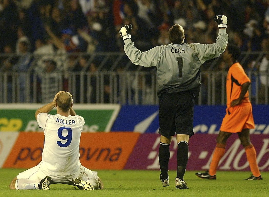 Po výhře nad Nizozemsko slavil Čech a spol. postup na EURO 2004