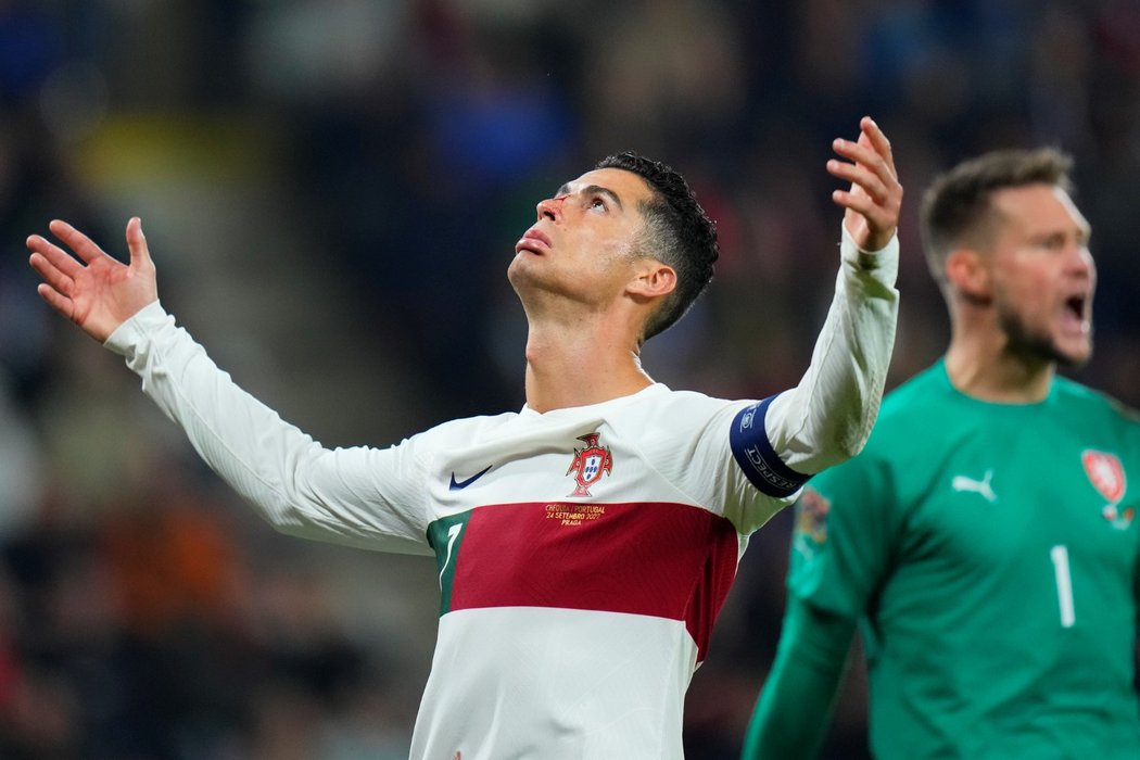 Cristiano Ronaldo proti Čechům pálil šance