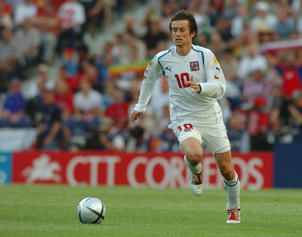 Tomáš Rosický na EURO 2004, kde s českou reprezentací vybojoval bronzové medaile