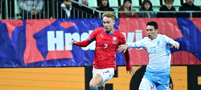 Adam Karabec v utkání proti San Marinu