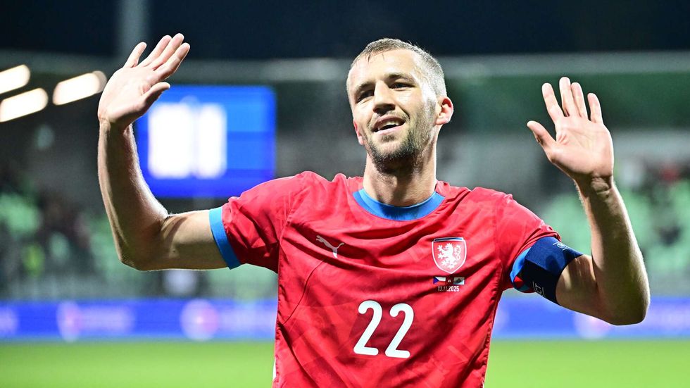 Tomáš Souček v utkání proti San Marinu