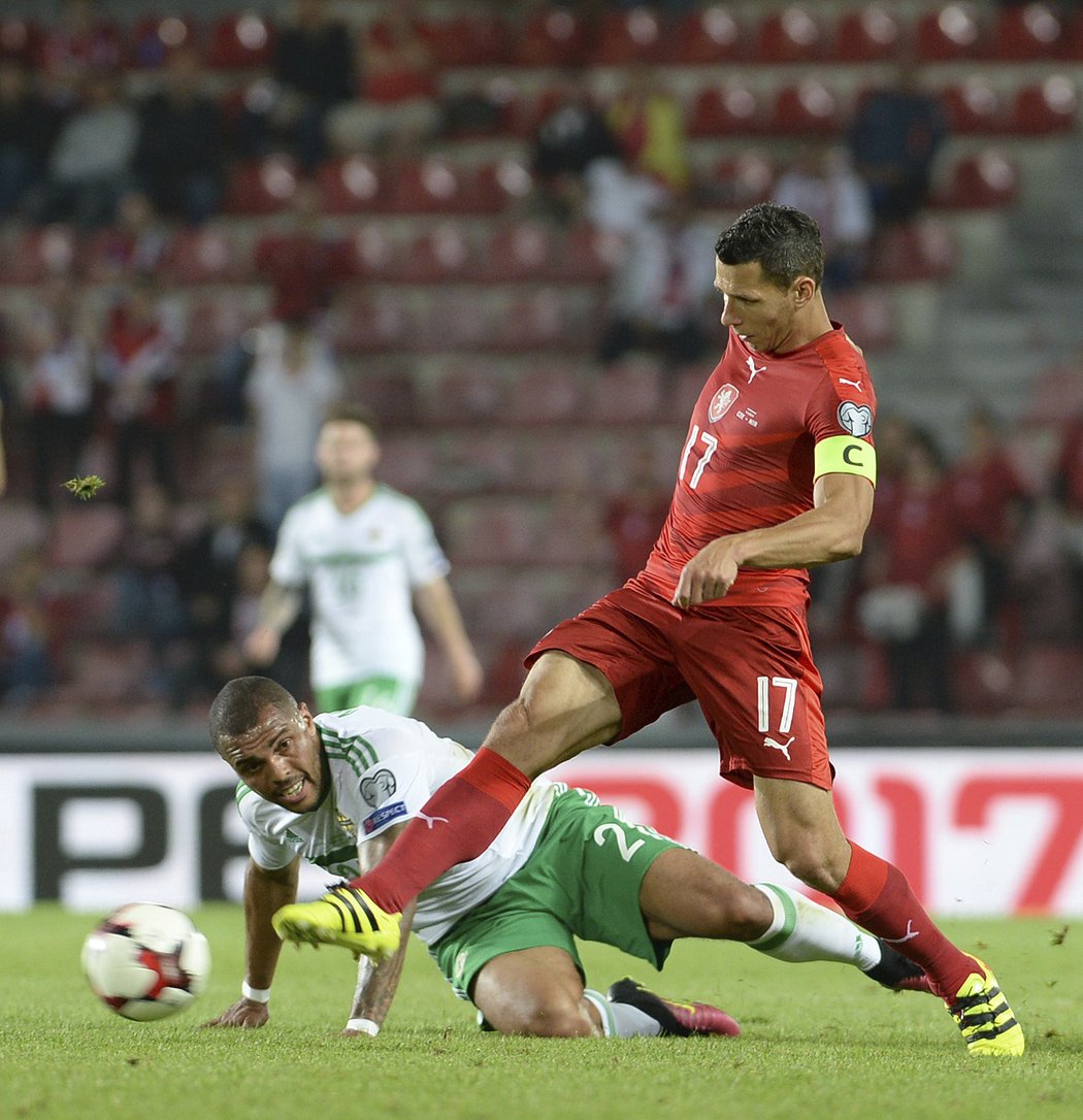 Marek Suchý (vpravo) vedl reprezentaci jako kapitán