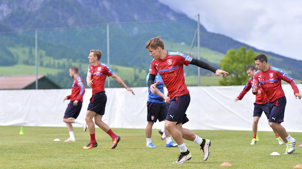 Čeští fotbalisté na reprezentačním soustředění v Rakousku