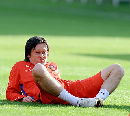 Tomáš Rosický před tréninkem