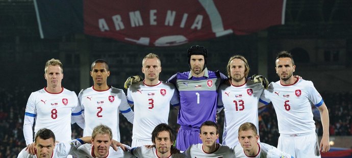Česká reprezentace před zápasem s Arménií