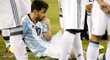 Zklamaný Lionel Messi poté, co neproměnil penaltu