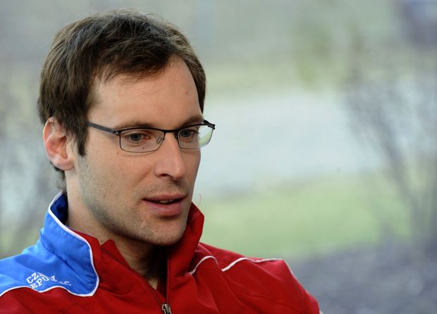 Petr Čech během setkání s novináři Petr Čech během setkání s novináři
