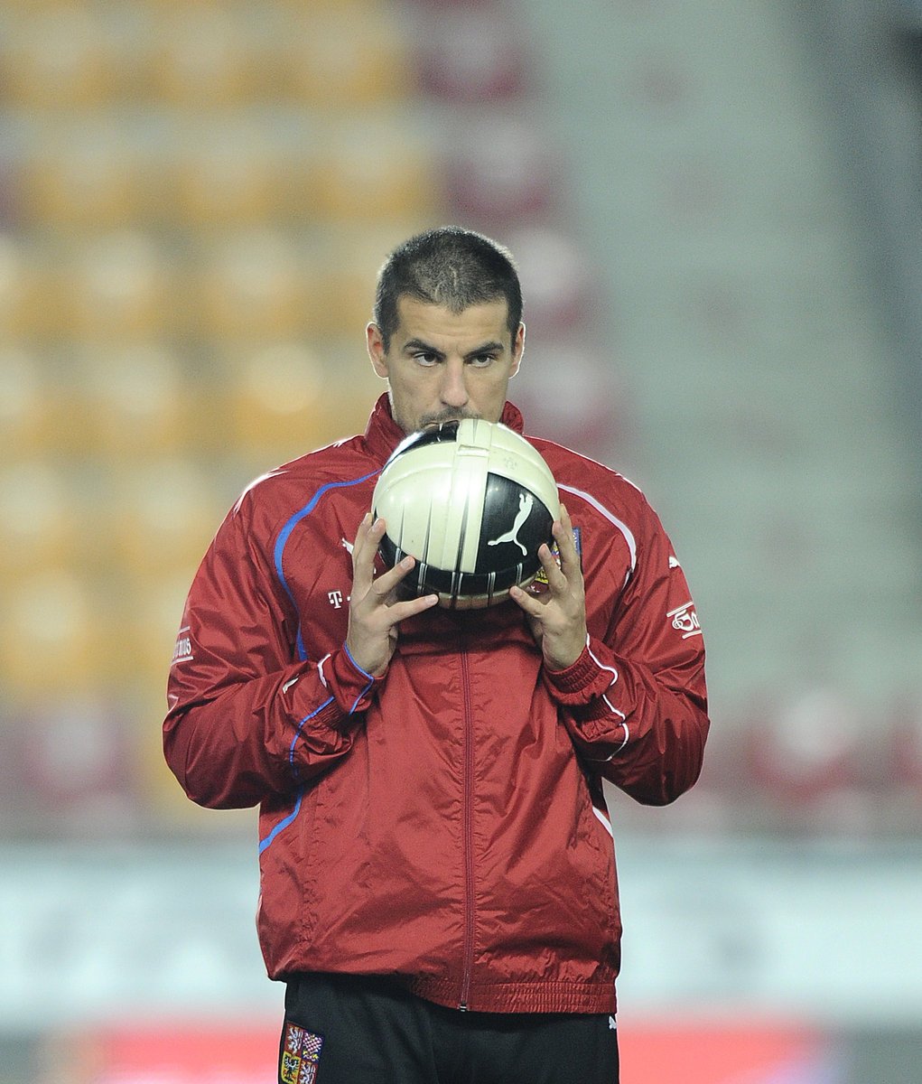 Milan Baroš před zápasem s Černou Horou