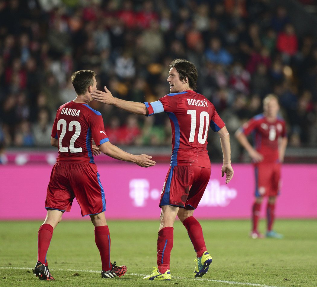 2014: Rosický a Darida při kvalifikaci na EURO 2016