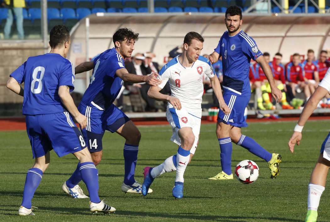 Vladimír Darida dal z penalty poslední branku zápasu české reprezentace se San Marinem