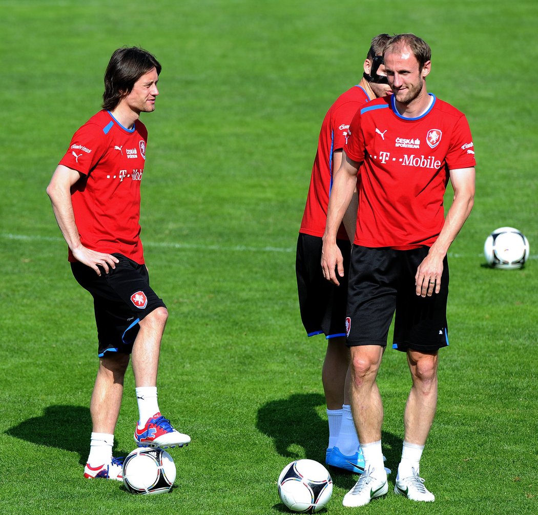 Tomáš Rosický, Michal Kadlec a Roman Hubník