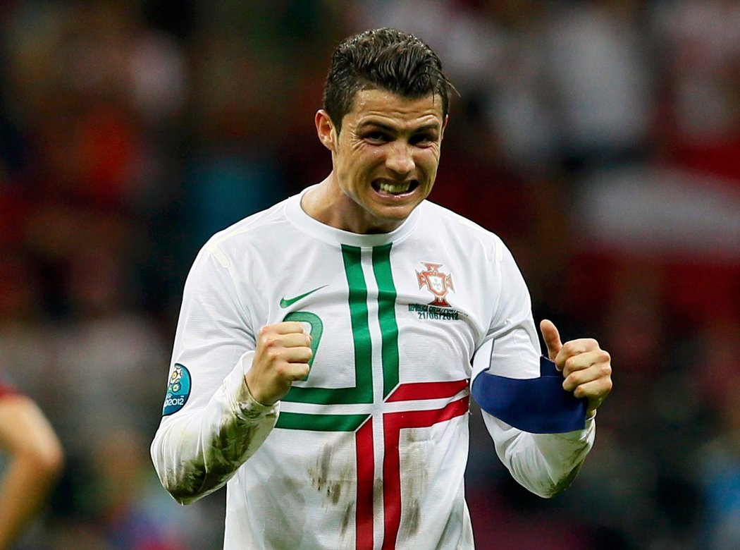 Takhle se Cristiano Ronaldo radoval z vítězství nad Českem a postupu do semifinále EURO 2012