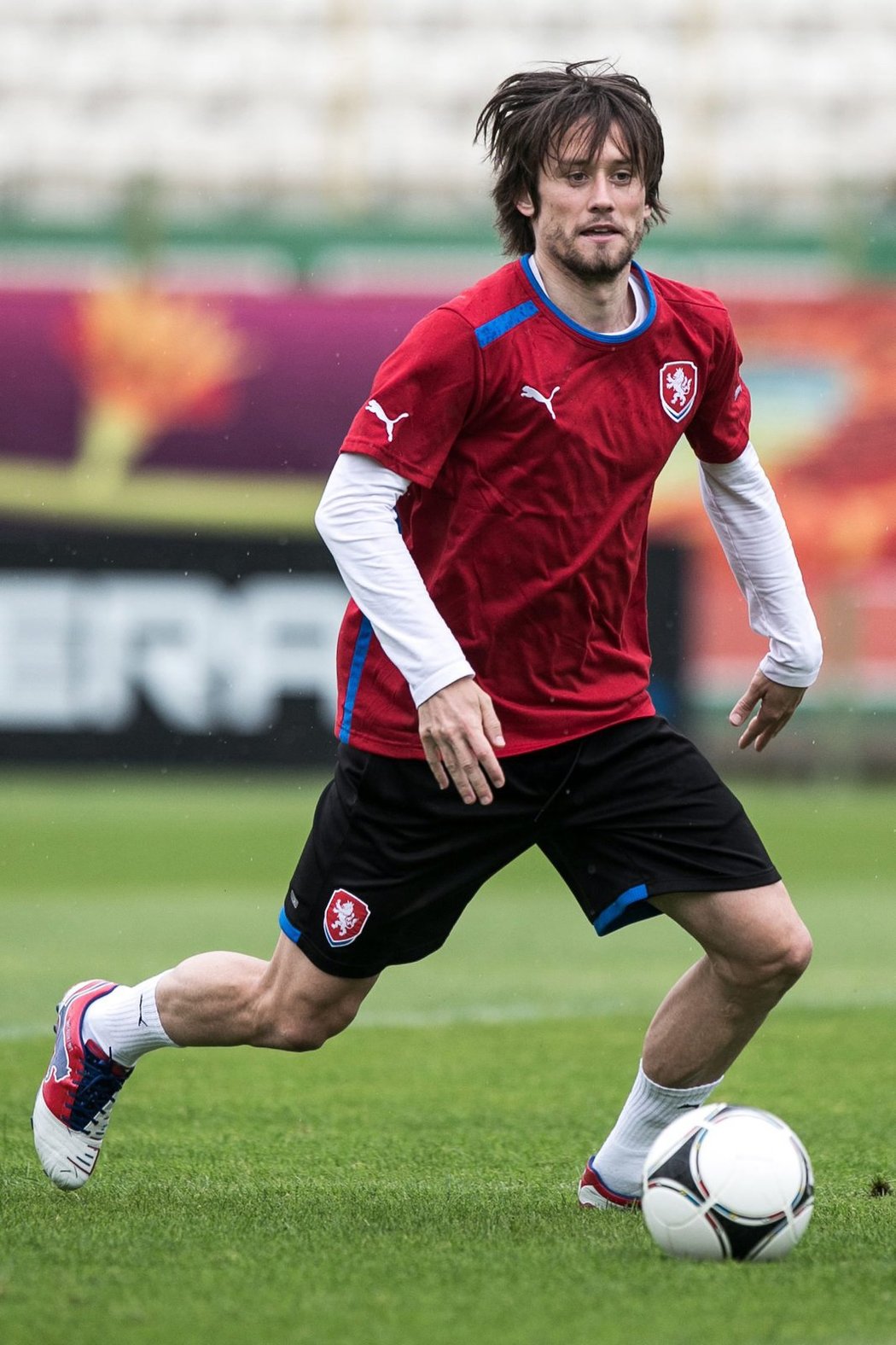 Tomáš Rosický trénoval s českým týmem