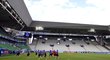 Čeští fotbalisté trénují na stadionu v St. Etienne, kde je v pátek čeká zápas proti Chorvatsku