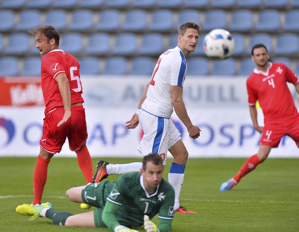 Útočník Milan Škoda se v přípravě proti Maltě zapsal mezi střelce.