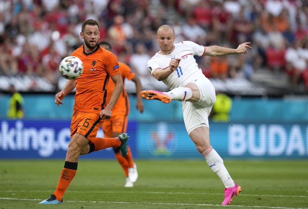Michael Krmenčík v osmifinále EURO 2021 proti Nizozemsku