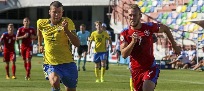 Daniel Turyna v úvodním zápase EURO U19 proti Švédsku