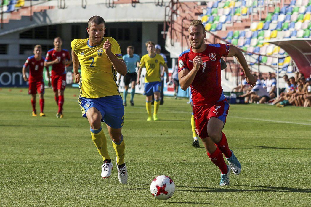 Daniel Turyna v úvodním zápase EURO U19 proti Švédsku