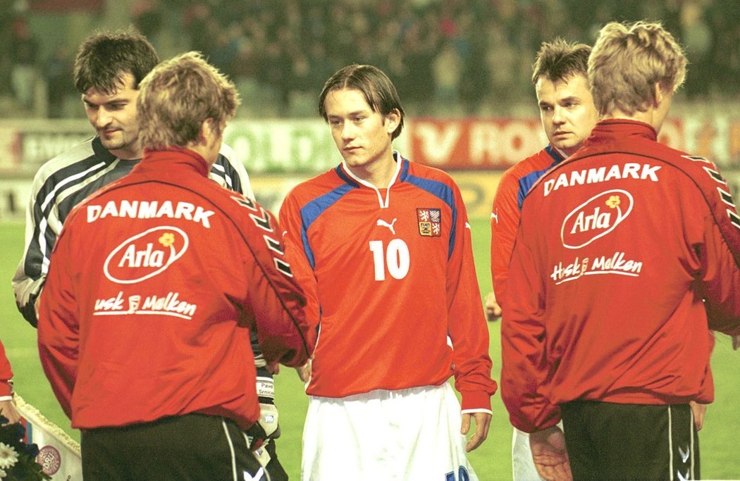 2001 - Tomáš Rosický se chystá na kvalifikační zápas o MS 2002 proti Dánsku