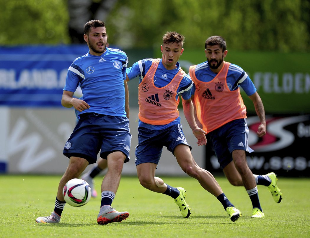 Kevin Volland na tréninku německé jednadvacítky