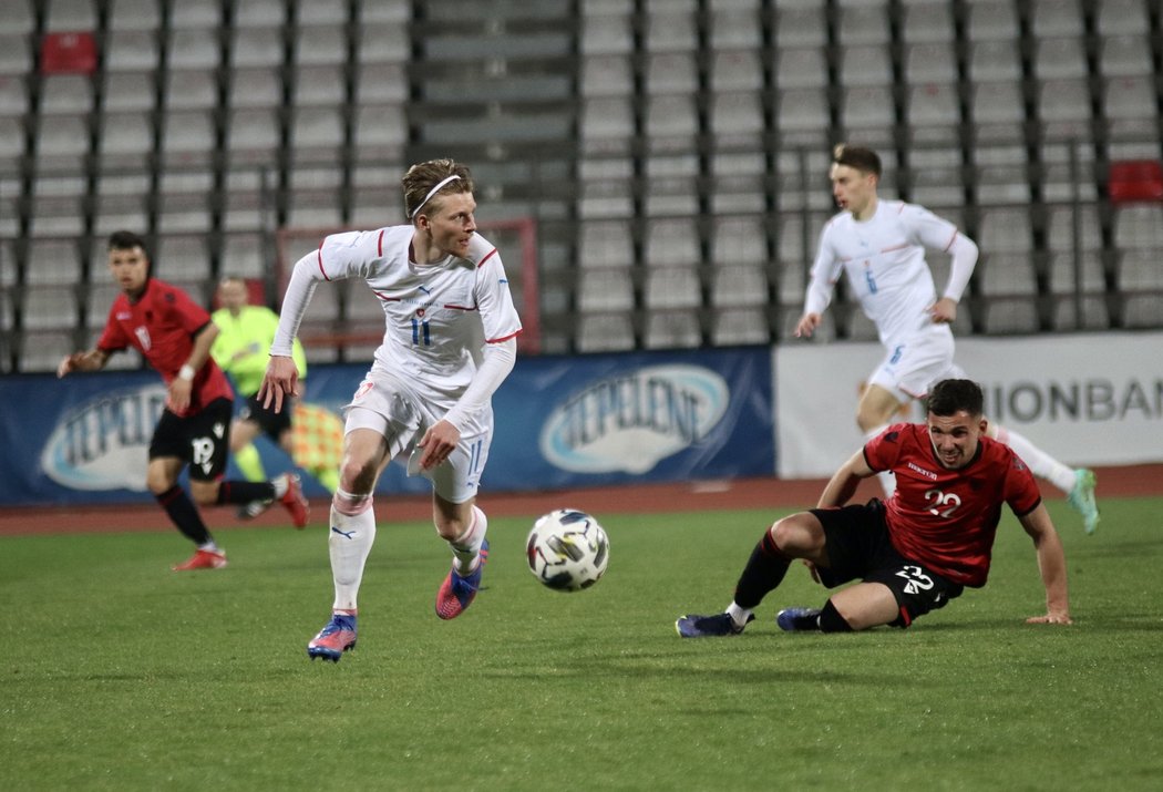 Pavel Šulc v zápase české jednadvacítky v Albánii