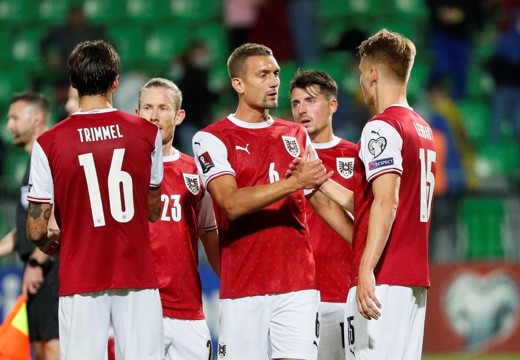 Fotbalisté Rakouska slaví vítězství v Moldavsku