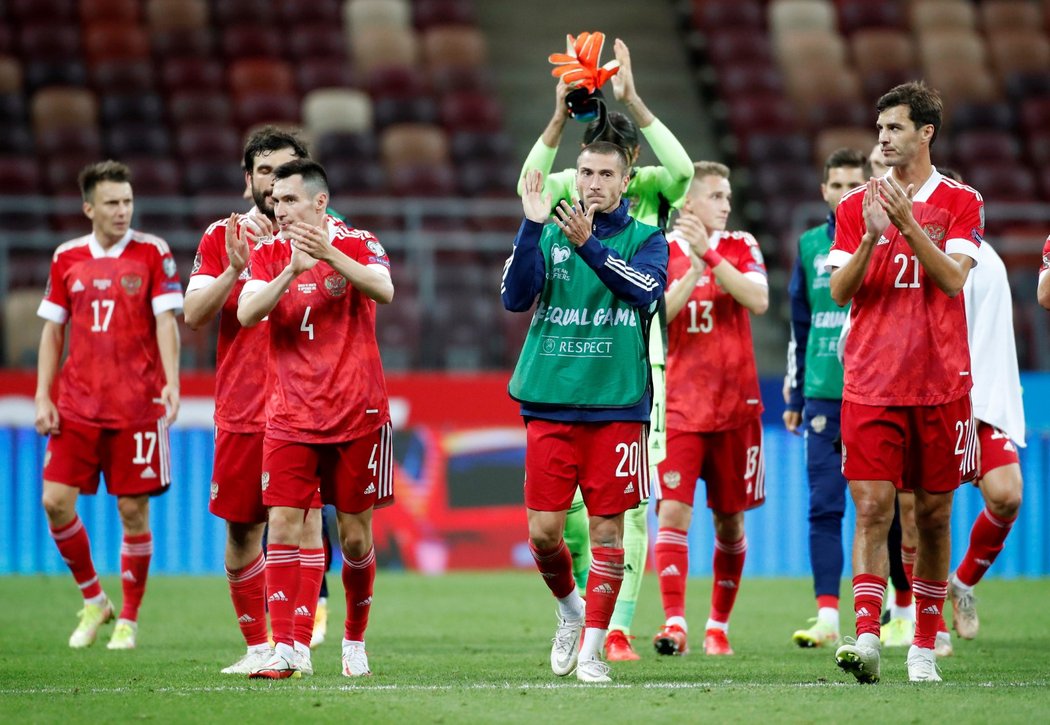 Hráči Ruska po domácí remíze s Chorvatskem 0:0