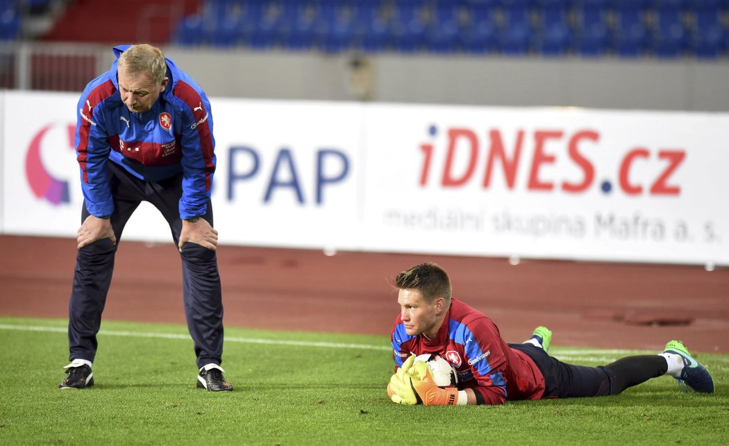 Tomáš Vaclík během tréninku české reprezentace