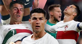 Ronaldo proti Čechům: hrál rukou ve vápně, pálil šance a krvavý střet
