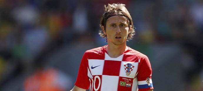 Chorvatská hvězda Luka Modrič v přípravném zápase proti Brazílii