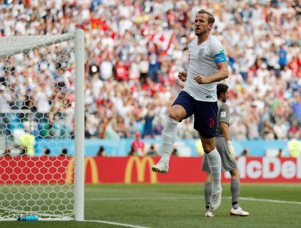 Třetí brankou na mistrovství světa v Rusku poslal Harry Kane Anglii do dvoubrankového vedení proti Panamě