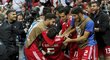 Obrovská euforie hráčů i realizačního týmu Íránu po vyrovnání proti Španělsku - ukončena byla rozhodnutím videorozhodčího