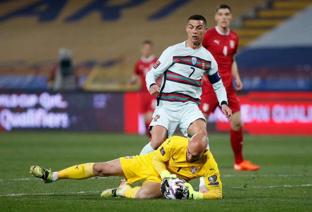 Cristiano Ronaldo se v Srbsku sice prosadil, ale gól mu nebyl uznán